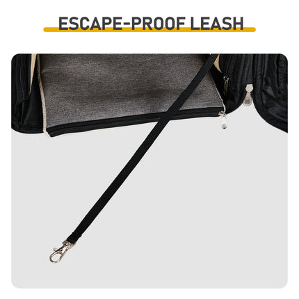 Pet Carrier Backpack, Expandable Cat Dog Carrier With Front & Back Extension, Breathable Mesh Travel Backpack For Small Dogs Cats, Soft-Sided Pet Backpack Holds Up To 26 Lbs