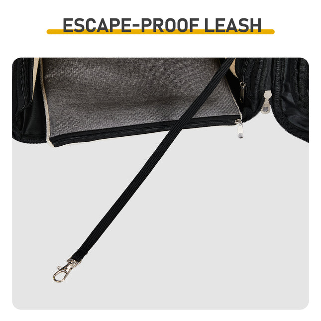 Pet Carrier Backpack, Expandable Cat Dog Carrier With Front & Back Extension, Breathable Mesh Travel Backpack For Small Dogs Cats, Soft-Sided Pet Backpack Holds Up To 26 Lbs