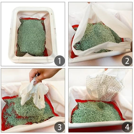 1 Pack Of 10PCS Cat Litter Filter Bags, Cat Litter Filter Bags, Reusable, Washable, Mesh Quick Sift Cat Litter, Not Dirty, EASY To Clea - LITTLE PAW