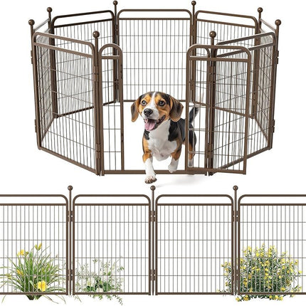 Gardner Pet Dog Fence Indoor And Outdoor Small And Medium Dog Foldable With Gravity Automatic Lock Pet Activity Fence