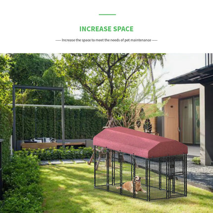 12 Pieces Square Tube Wire Running Cage Black Running Cage Single Door - LITTLE PAW