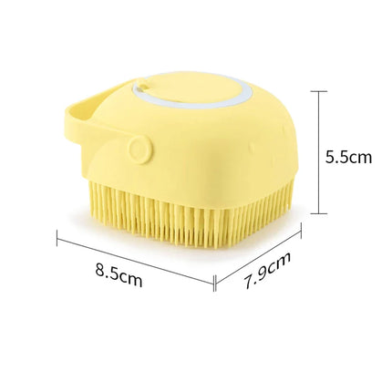 Dog & Cat Bath Massage Brush – Soft Silicone Pet Accessories Tools