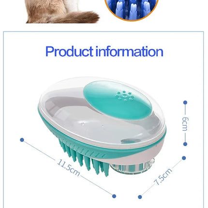 2-in-1 Pet Bath Brush – Soft Silicone Dog Cat Grooming & Massage Comb