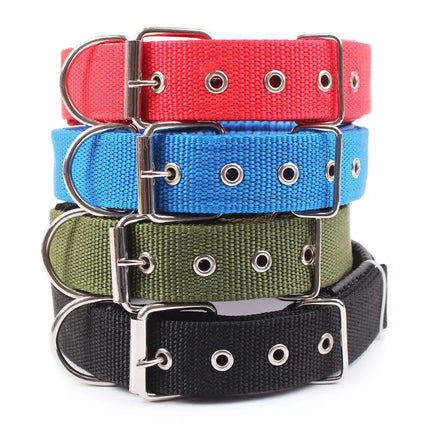 Solid Nylon Dog Collar – Strong & Durable for All Dog Sizes