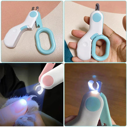 Precision Cat Nail Clipper with Safety Guard and LED Light