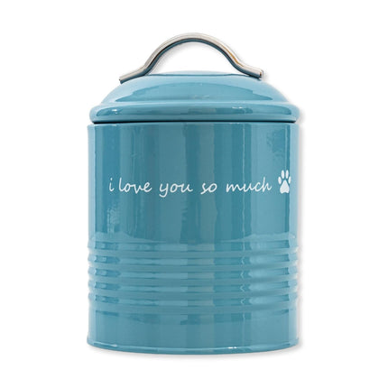 "I Love You So Much" Dog Treat Canister Gift Set – Pink & Blue
