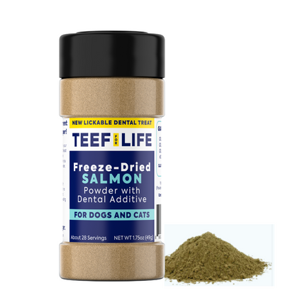 Lickable Dental Treat Powder - Prebiotic Dog and Cat Formula (Beef Liver or Salmon)
