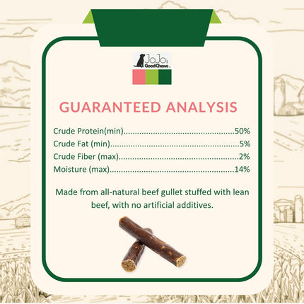 All-Natural Beef Stuffed Gullet Dog Treats – Protein-Packed Chews