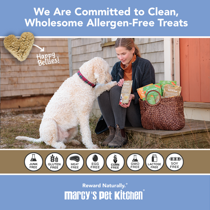 All-Natural Peanut Butter Dog Treats - Homemade-All Natural Dog Treats for Digestive Help - Gluten Free Healthy Human Grade Dog Biscuits for Sensitive Stomachs- USA Made