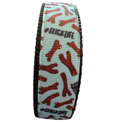 # Stick Life Black Nylon Dog Collar MD, LG, XL, Leash