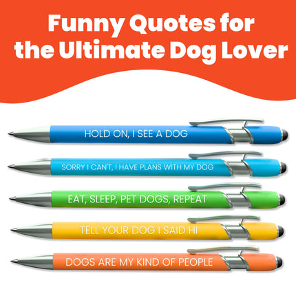 Dog-Themed Stylus Pen Set: 1 pc. Dog Lover & 1 pc