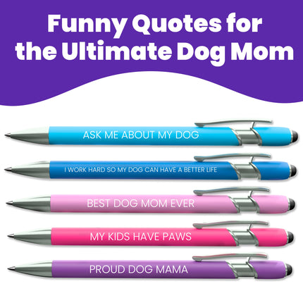 Dog-Themed Stylus Pen Set: 1 pc. Dog Lover & 1 pc