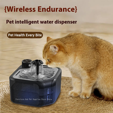 Wireless Automatic Cat Water Fountain 3600mAh 2800ML Pet Water Dispenser For Dog Cat Infrared Sensor Smart Pet Drinkier Fountain