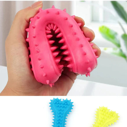 1-Pcs Rubber Bone Chew Toy – Durable Bite Trainer for Dogs