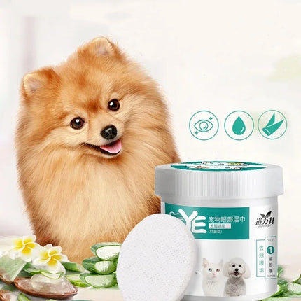 Gentle Pet Eye Wipes for Tear Stains 130 Pcs