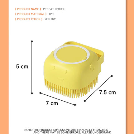 Pet Bathing Brush with Shampoo Dispenser