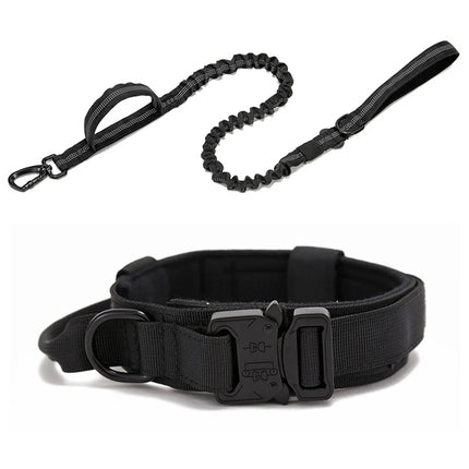 Durable Nylon Dog Collar & Reflective Leash Set – Tactical Training