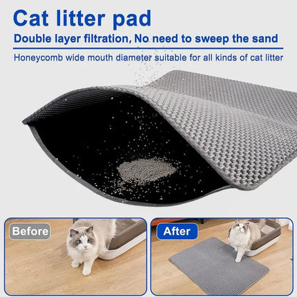 Cat Litter Mat – Waterproof Double Layer For Clean Floors