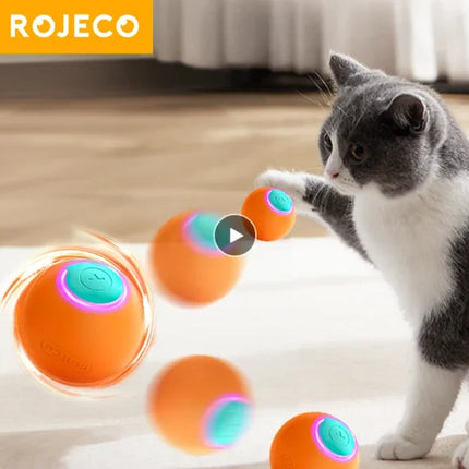 Cat Toys Smart Interactive Cat Bouncing Ball Automatic Rolling Ball Training Self-moving Electric Toy Dog Pet Accessories