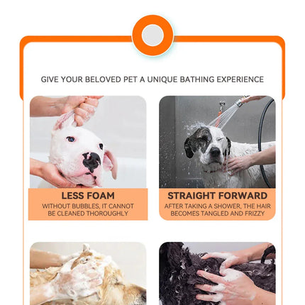 Pet Bathing Brush with Shampoo Dispenser
