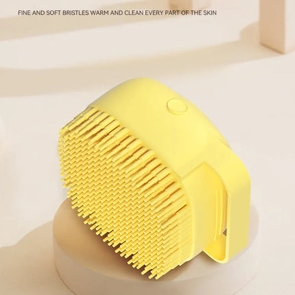 Pet Bathing Brush with Shampoo Dispenser
