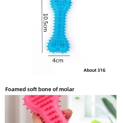 1-Pcs Rubber Bone Chew Toy – Durable Bite Trainer for Dogs