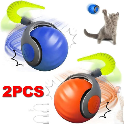 Speedy Tail 2.0 Smart Interactive Cat Toy Automatic Moving Balls for Cats And Dogs Touch Motion Rolling Toy Ball for Pet Gift