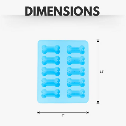 Country Living Bone-Shaped Silicone Baking Tray (10-Cavity Mold) – for Homemade Dog Treats, Candy, Cookies, Chocolate, and Ice Cubes