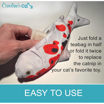 Caroline's Cats Silvervine Powder Packets for Cat Toys - Gall Fruit Refill Pouches More Potent Than Catnip Replacements for Flapping Bird, Flopping Fish, and More