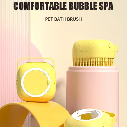 Pet Bathing Brush with Shampoo Dispenser