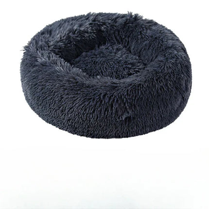 Plush Winter Cat & Dog Nest – Warm, Washable Round Pet Bed