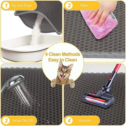 Cat Litter Mat – Waterproof Double Layer For Clean Floors