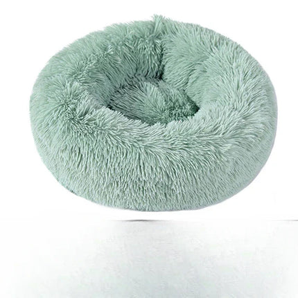 Plush Winter Cat & Dog Nest – Warm, Washable Round Pet Bed