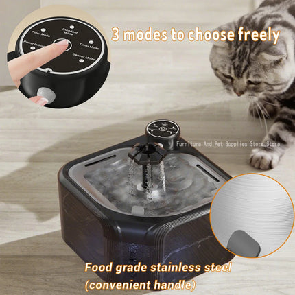 Wireless Automatic Cat Water Fountain 3600mAh 2800ML Pet Water Dispenser For Dog Cat Infrared Sensor Smart Pet Drinkier Fountain