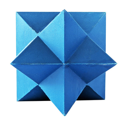 Blue Star-Shaped Natural Rubber Dog Chew Toy – Durable & Textured for Engaging Playtime