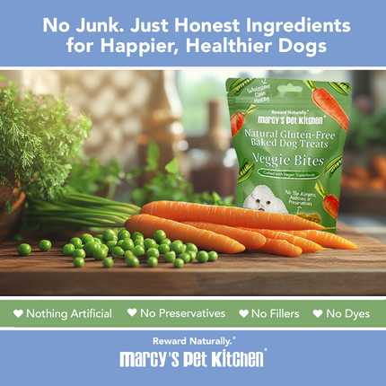 Marcy's Pet Kitchen® - 'On-The-Go' All-Natural, Vegan Veggie Biscuit 1 oz Healthy Dog Treats