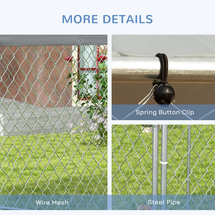 13.4' x 11.5' x 8.8' Dog Kennel Outdoor for Medium and Large-Sized Dogs with Waterproof UV Resistant Roof - LITTLE PAW