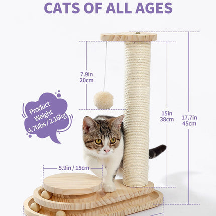 Indoor Cat Soft Scratching Board And Interactive Ball Track Toy Cat Rest And Grooming Supplies