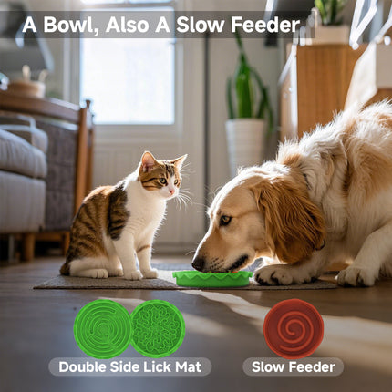 Hamburger Appearance Pet Cat And Dog Bowl Combination Multi-layer Five-in-one