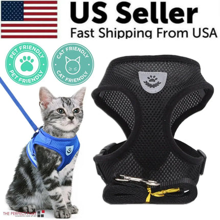 Adjustable Reflective Pet Harness with Leash