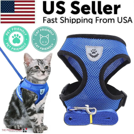 Adjustable Reflective Pet Harness with Leash