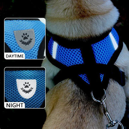 Adjustable Reflective Pet Harness with Leash