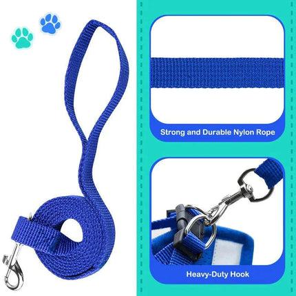 Adjustable Reflective Pet Harness with Leash