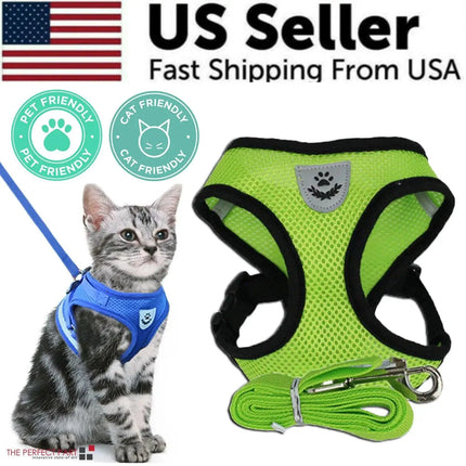 Adjustable Reflective Pet Harness with Leash