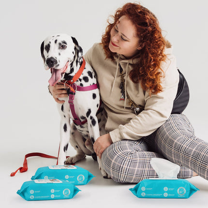 Coconut Oil Vanilla Extract Fragrance Free Alcohol-Free Pet Cleaning Wipes