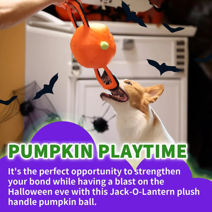 Halloween Handle Ballistic Pumpkin Ball For Dogs