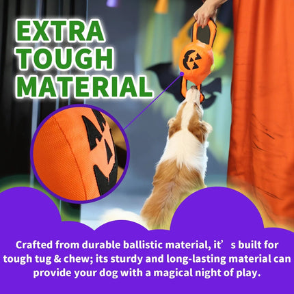 Halloween Handle Ballistic Pumpkin Ball For Dogs