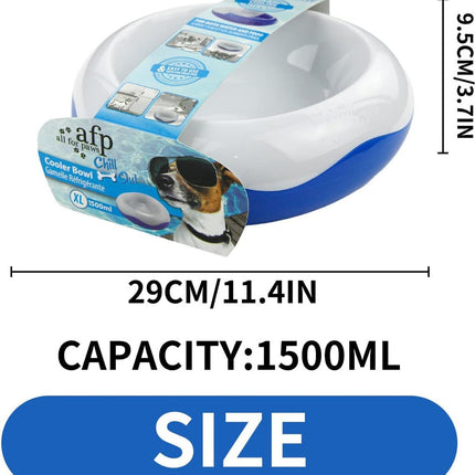 Chill Out - Dog Cooler Bowl - Pet Cooler Bowl Keeps Water Cool and Fresh for Hours
