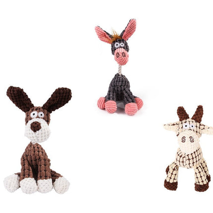Squeaky Donkey Plush Dog Toy