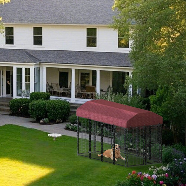 12 Pieces Square Tube Wire Running Cage Black Running Cage Single Door - LITTLE PAW